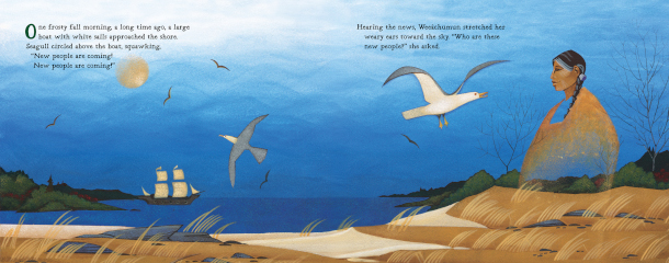 Although the book does highlight the First Peoples’ perspective, the main character of the book is Weeâchumun, corn. (Photo: © 2022 by Garry Meeches Sr.)