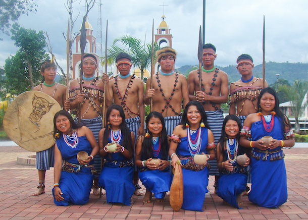 The Shuar people are an Indigenous group living in the Ecuadorian region of the Amazon. They are among the local Indigenous groups that the TFFF has promised to allot 20% of the fund towards, helping to finance their traditional land stewardship. (Photo: Jlh249, Wikimedia Commons, CC BY-SA 3.0)